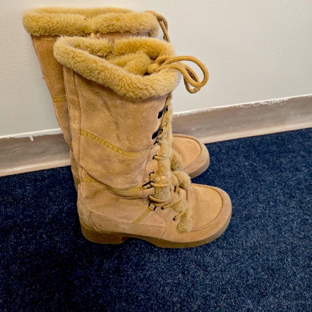 Tan Suede Vintage Women's Boots